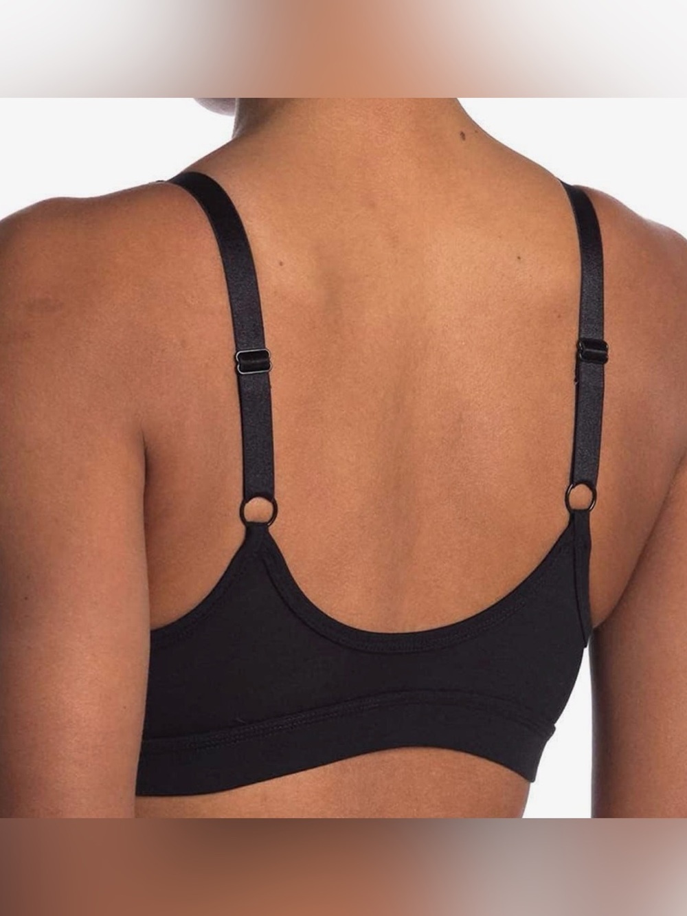 Calvin Klein Black Comfort V-Neck Bralette - Picture 2 of 8